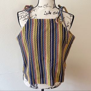 Madewell Texture and Thread Woven Tie Strap Tank